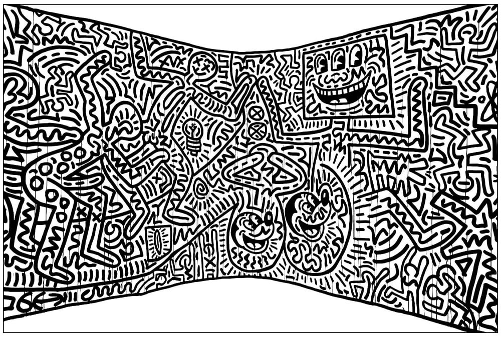 Keith Haring 7 coloring page
