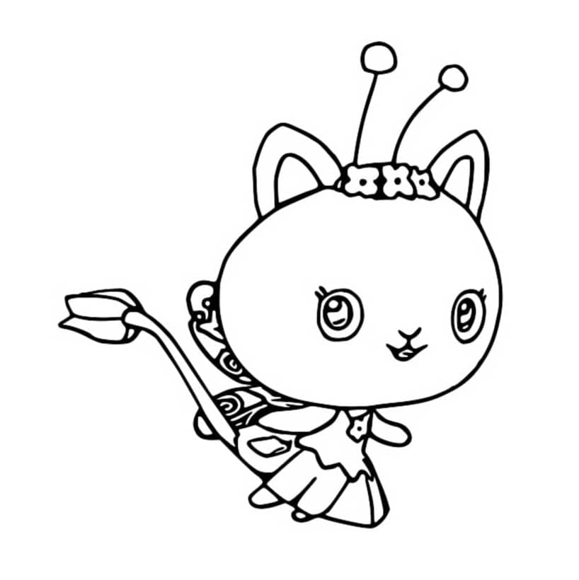 Coloriage Kitty Fairy Gabby Chat