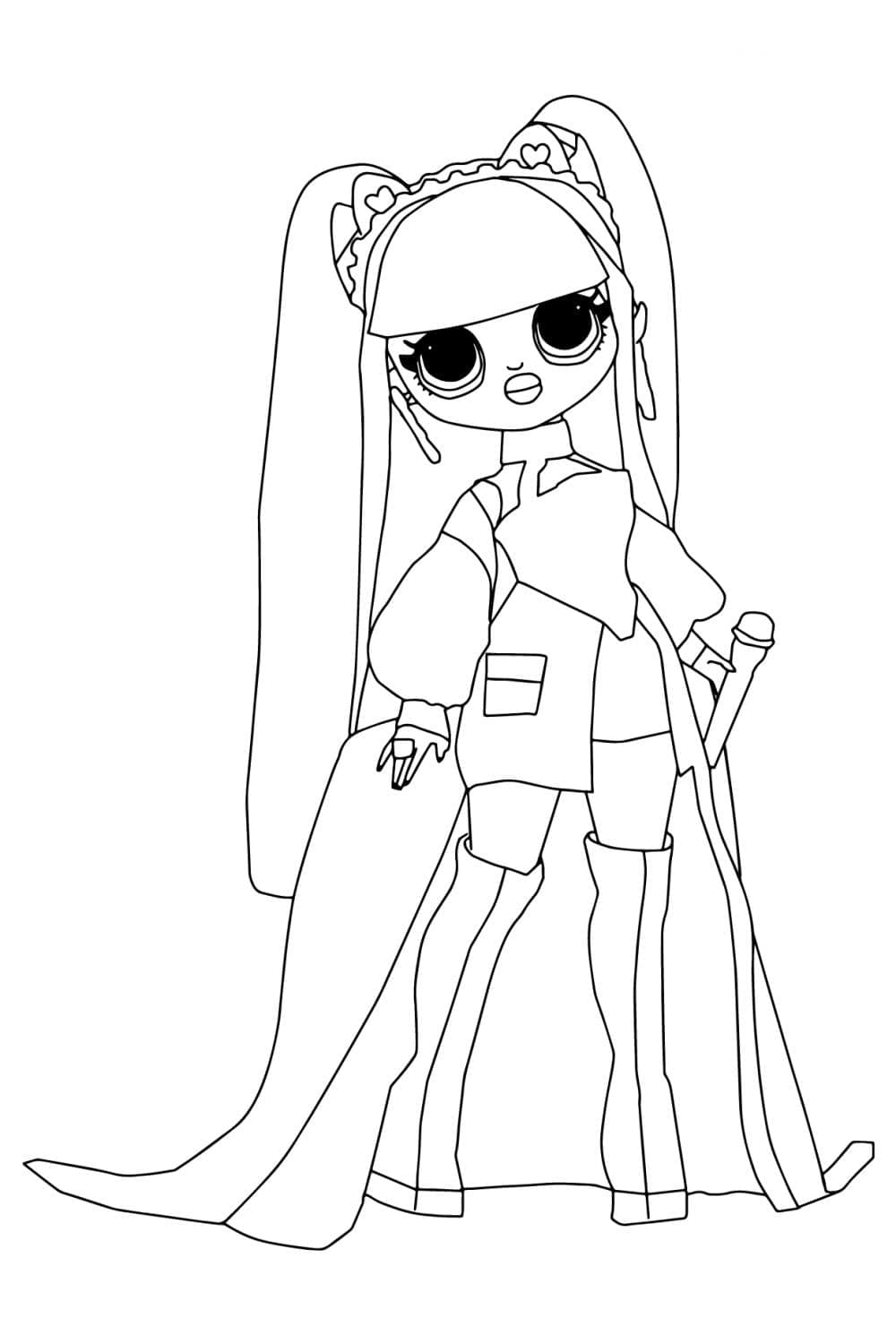 Kitty K LOL OMG coloring page