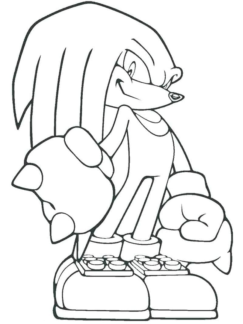 Coloriage Knuckles de Sonic