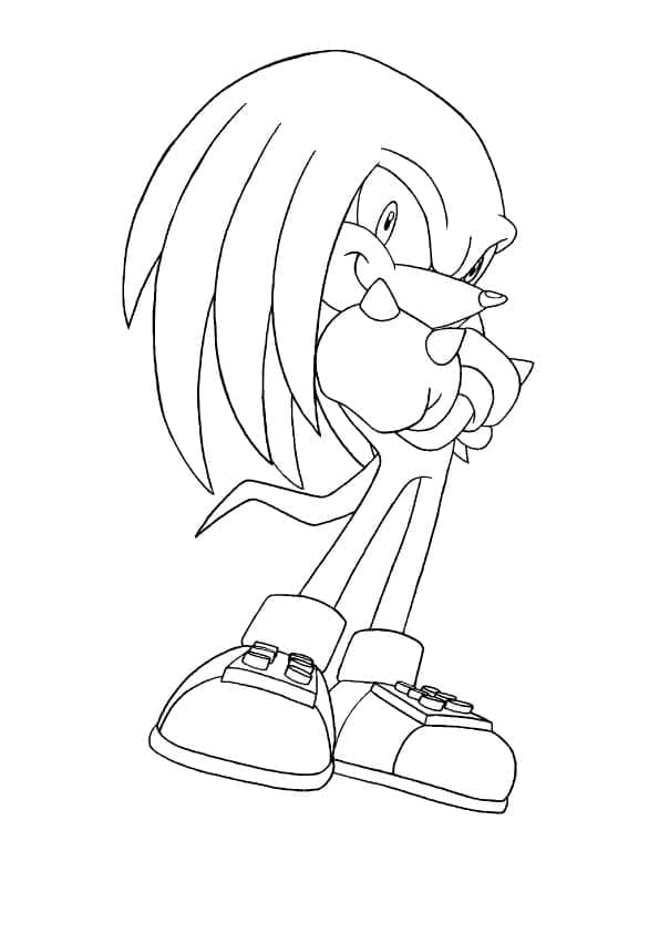 Coloriage Knuckles the Echidna de Sonic