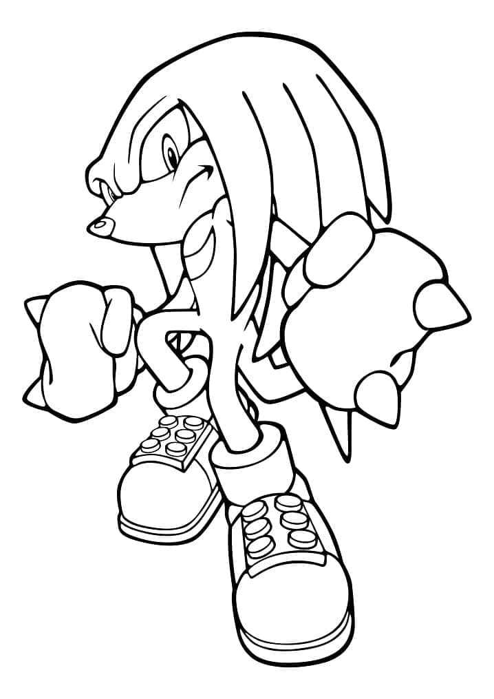 Coloriage Knuckles the Echidna