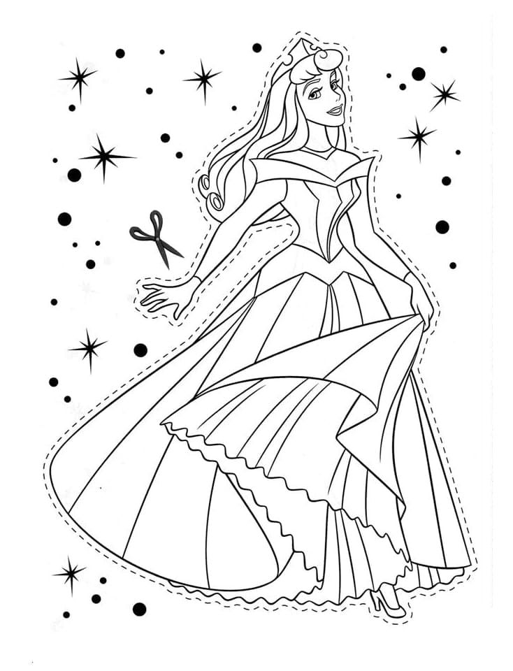 La Princesse Aurore coloring page