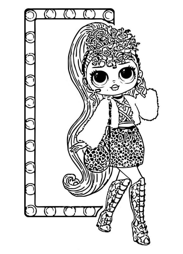 Lady Diva LOL OMG coloring page