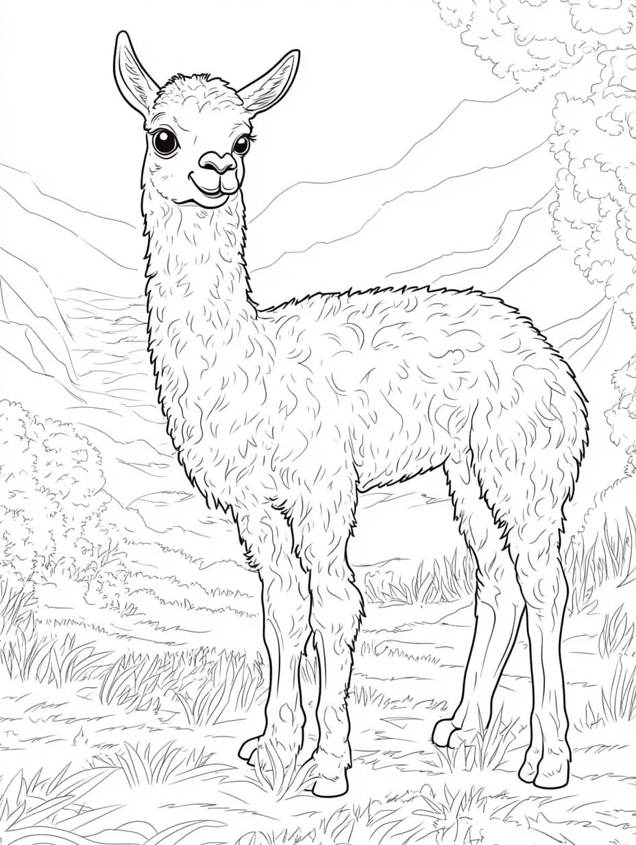 Lama Pour Les Enfants De 1 An coloring page