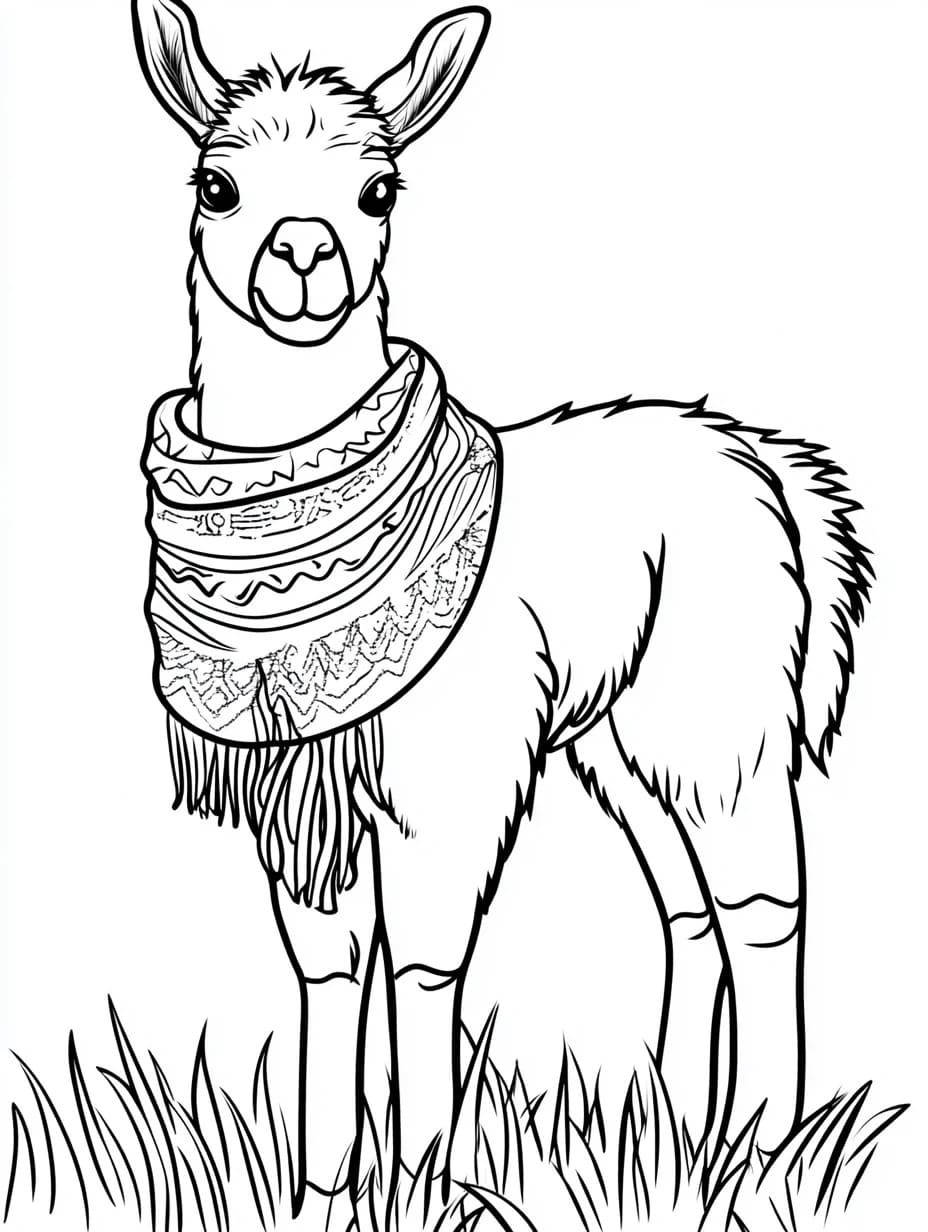 Lama Pour Les Enfants De 2 An coloring page