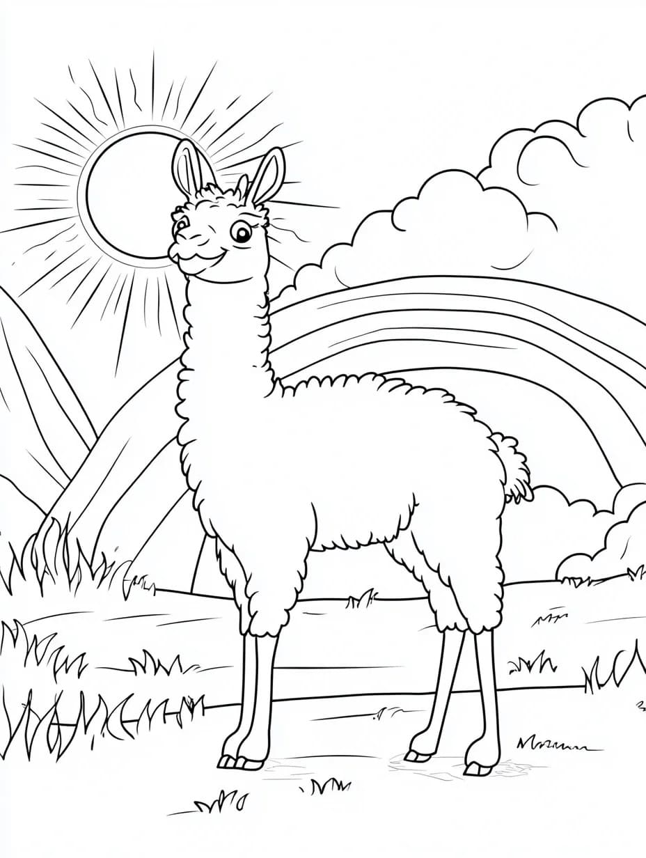 Lama Pour Les Enfants De 3 An coloring page