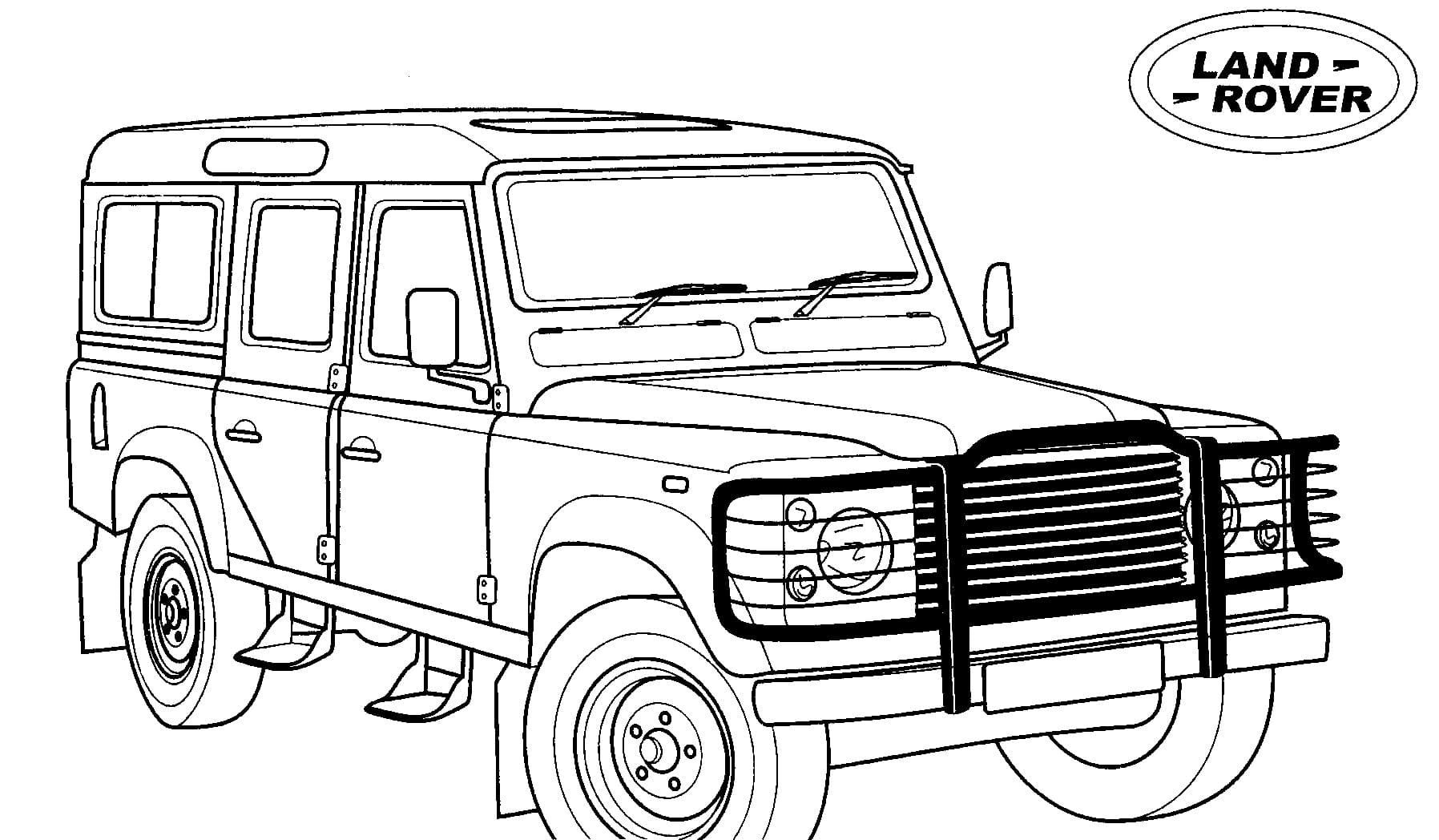 Landrover 4×4 coloring page