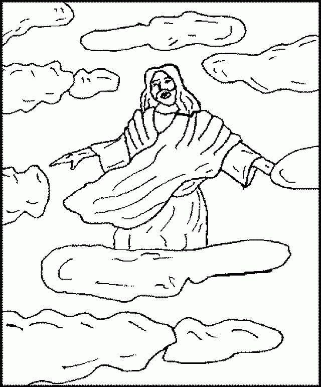 Coloriage L'Ascension de Jésus 10