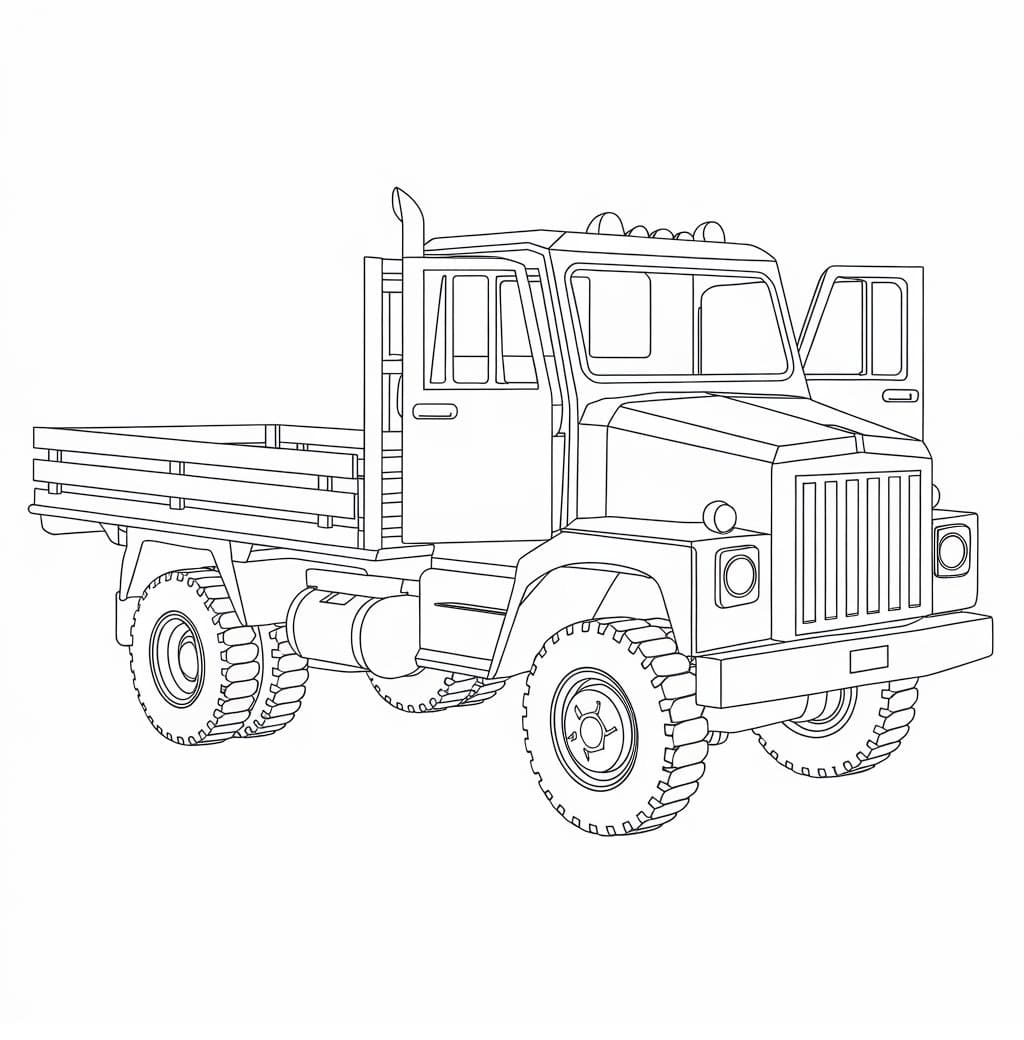 Le camion coloring page