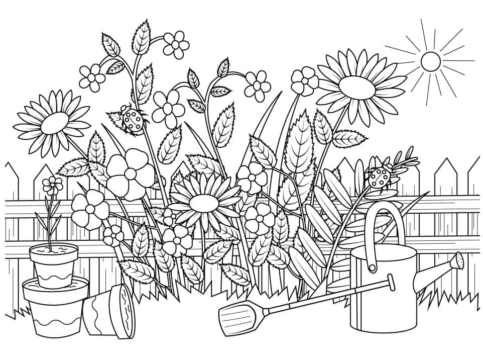 Le Jardin des Fleurs coloring page