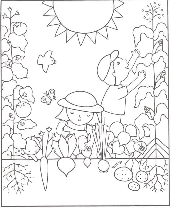 Le Jardin coloring page