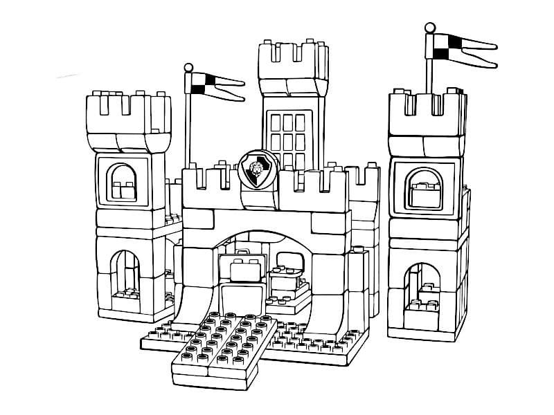 Lego Château coloring page