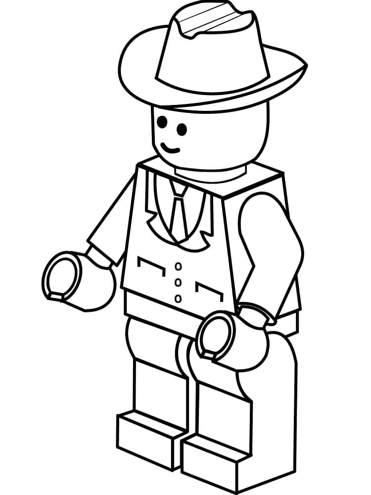 Lego Cow-boy coloring page