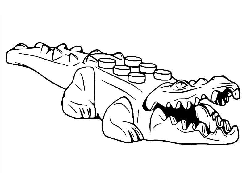 Lego Crocodile coloring page