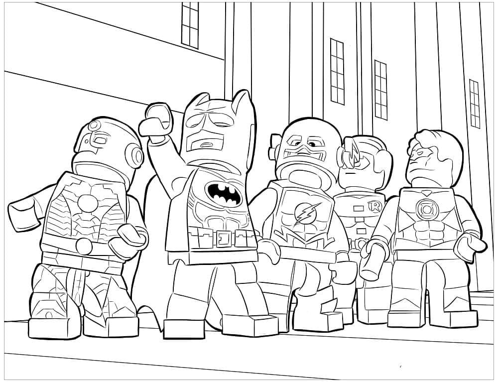 Lego Justice League coloring page