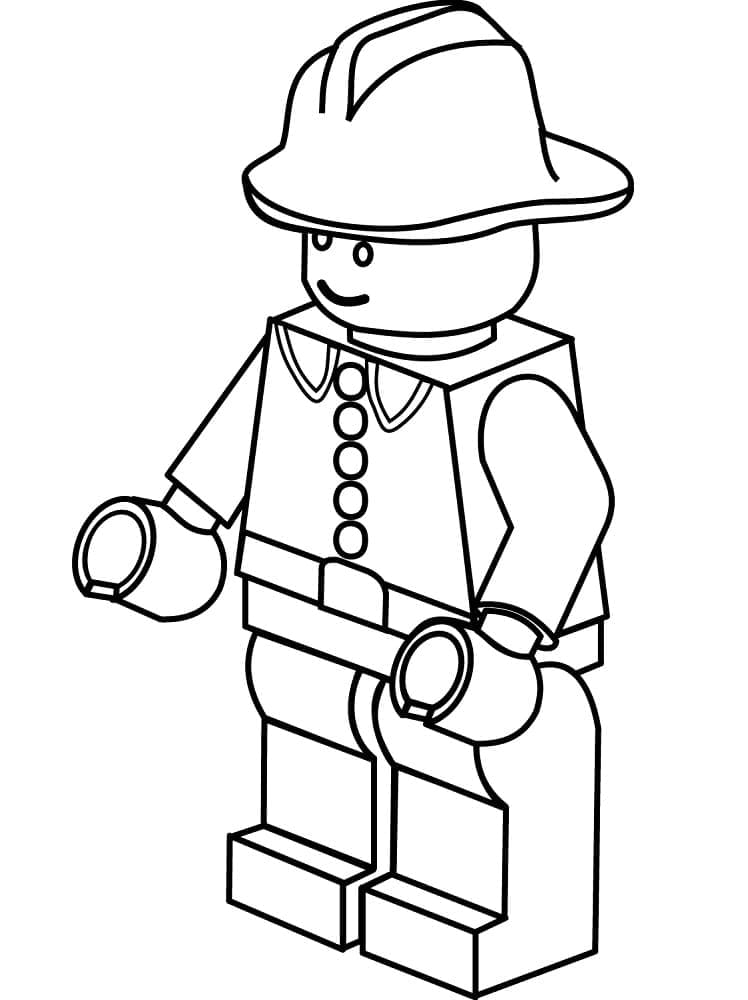 Lego Pompier coloring page