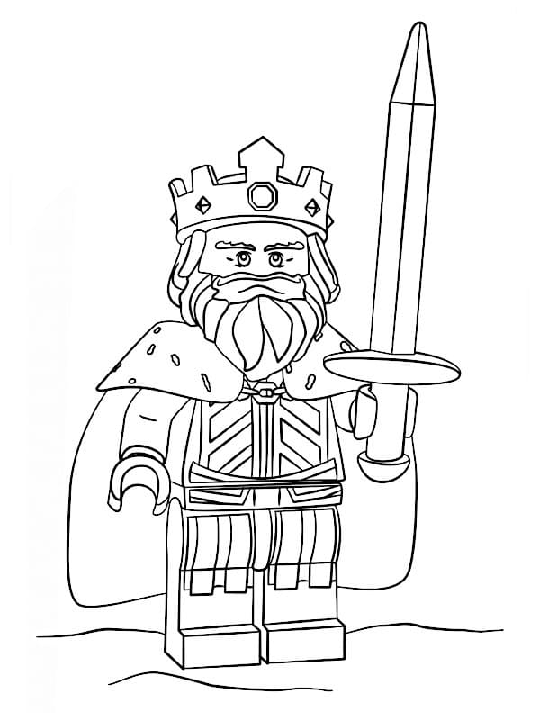 Lego Roi coloring page
