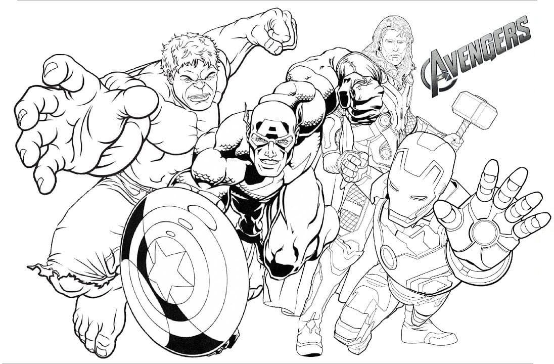 Les Avengers coloring page