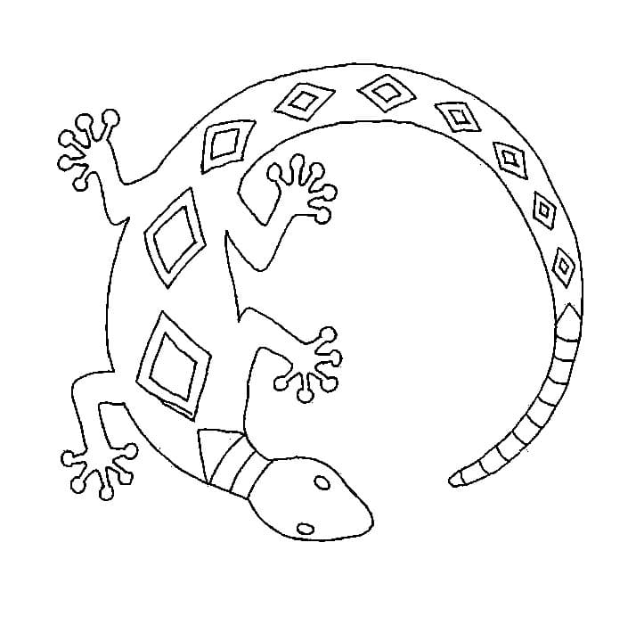 Lézard Pour Les Enfants De 1 An coloring page