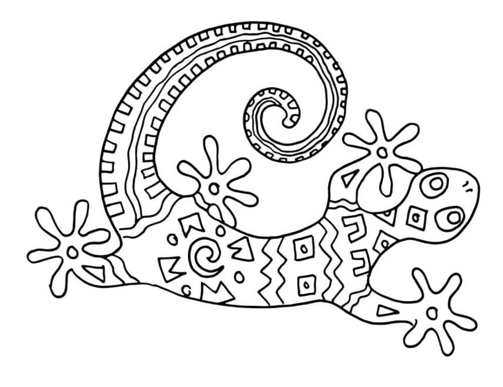 Lézard Pour Les Enfants De 2 An coloring page