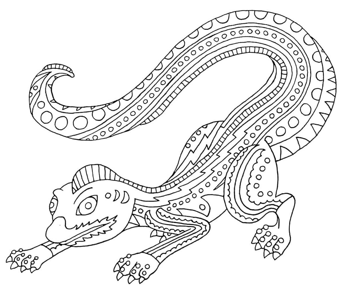 Lézard Pour Les Enfants De 4 An coloring page