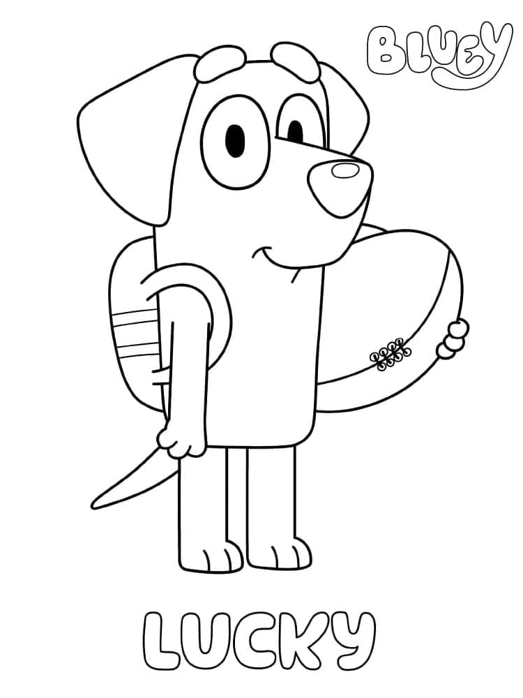 Lucky de Bluey coloring page