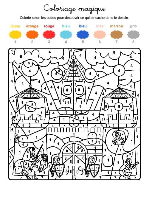Magique Maternelle – Château coloring page