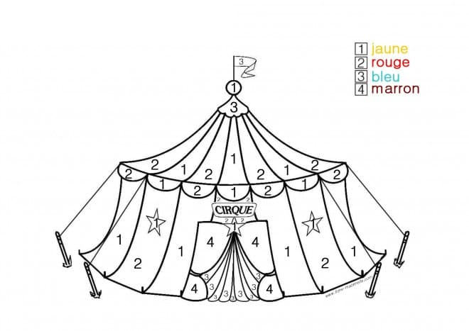 Magique Maternelle – Cirque coloring page