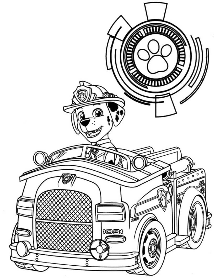 Marcus Pat Patrouille Souriant coloring page