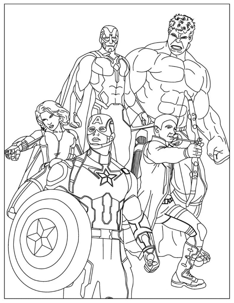 Marvel Avengers coloring page