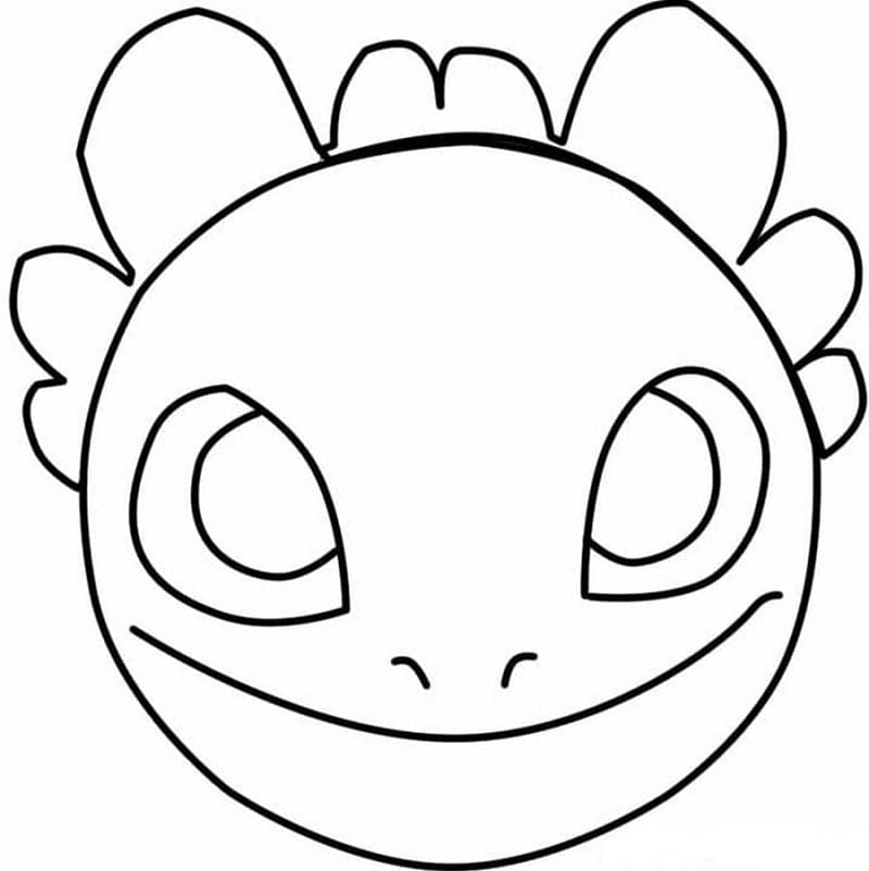Masque Krokmou coloring page