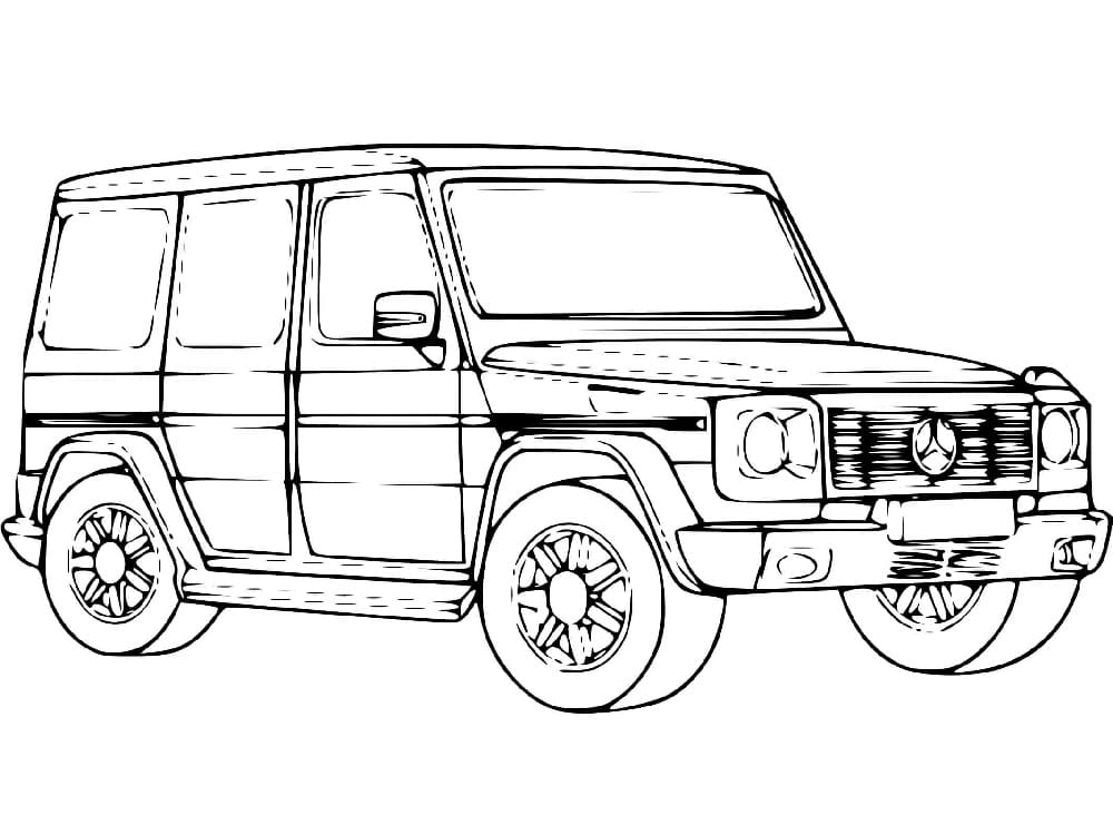 Mercedes 4×4 coloring page