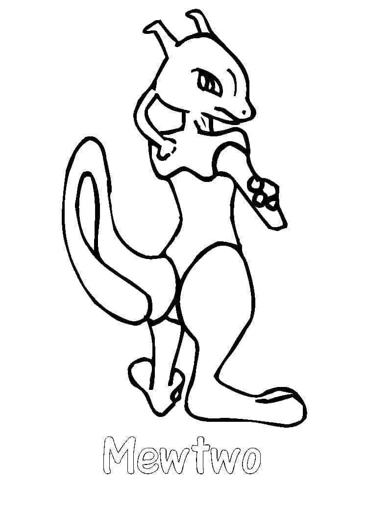 Mewtwo 1 coloring page