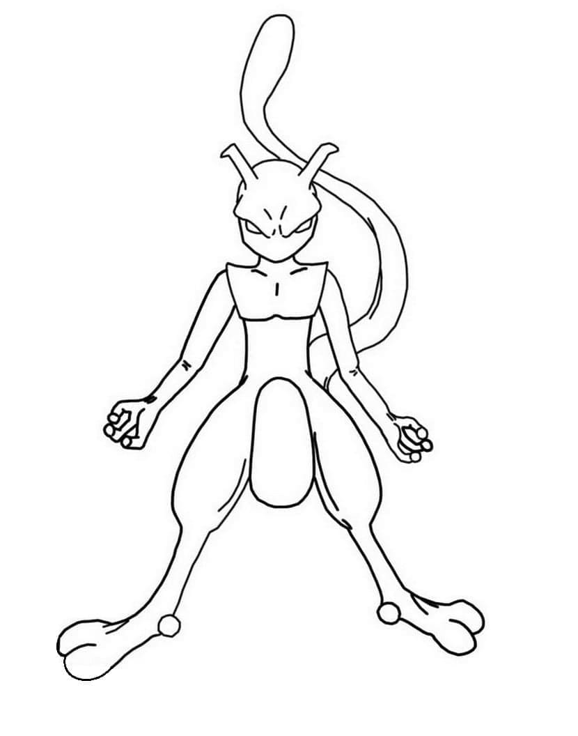 Coloriage Mewtwo 2