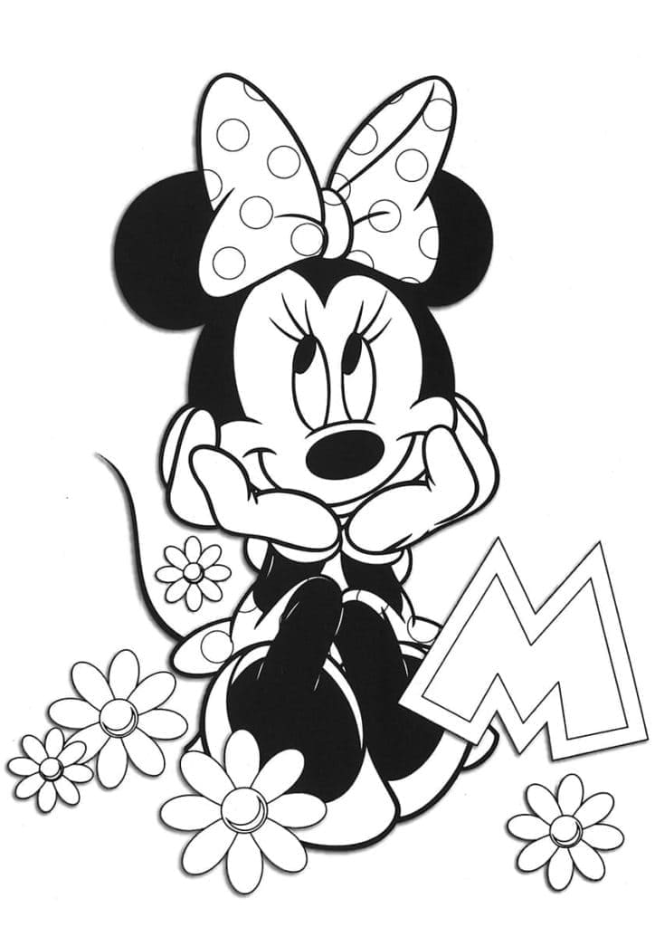 Coloriage Minnie Mouse Mignonne