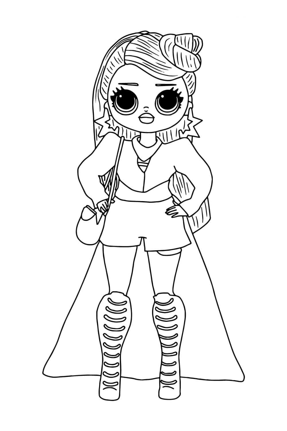 Miss Independence LOL OMG coloring page