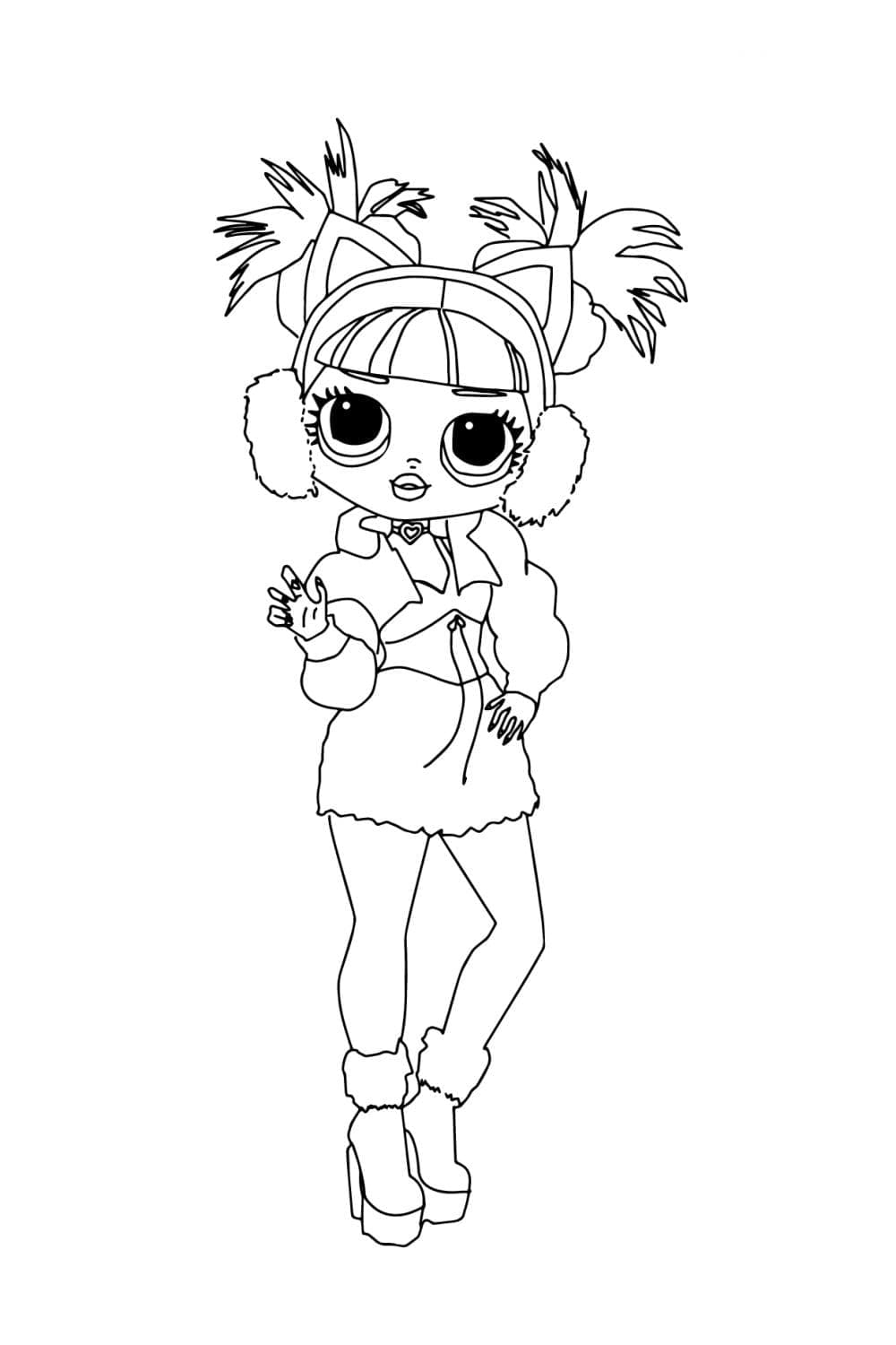 Missy Meow LOL OMG coloring page