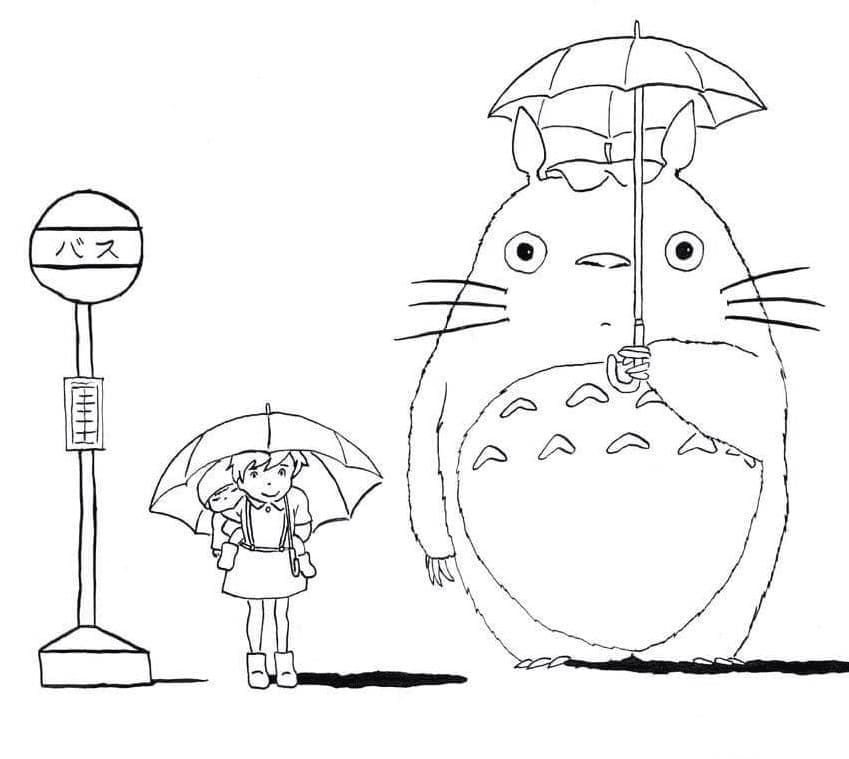 Mon voisin Totoro 4 coloring page