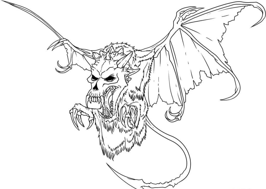 Monstre Effrayant coloring page