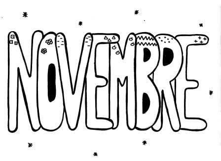 Mot Novembre coloring page