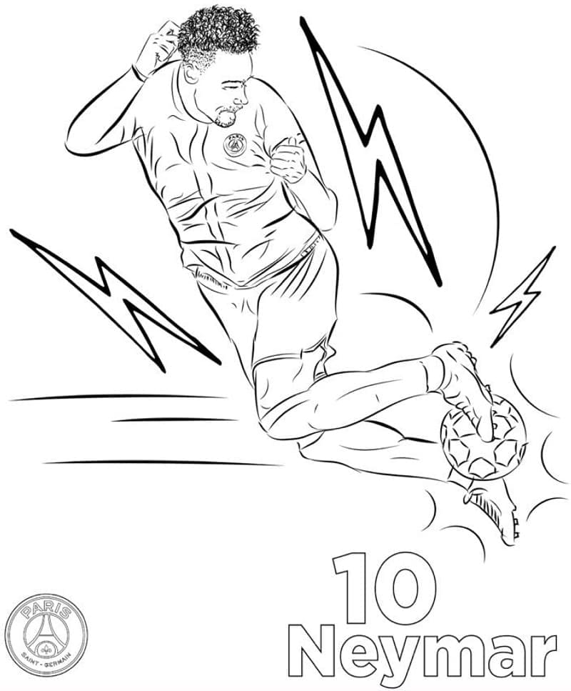 Neymar 2 coloring page