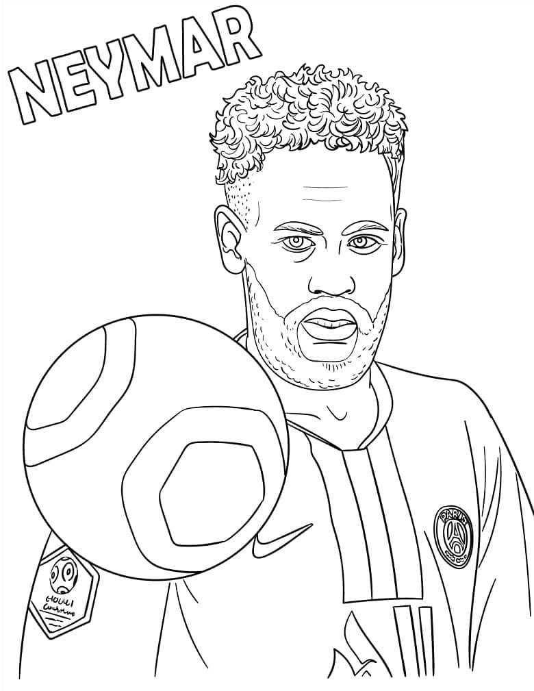 Neymar est Génial coloring page