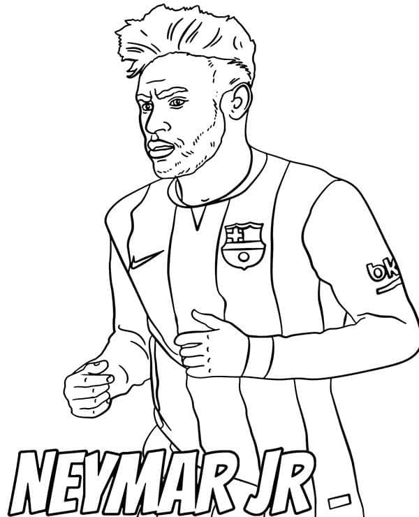 Neymar le Footballeur coloring page