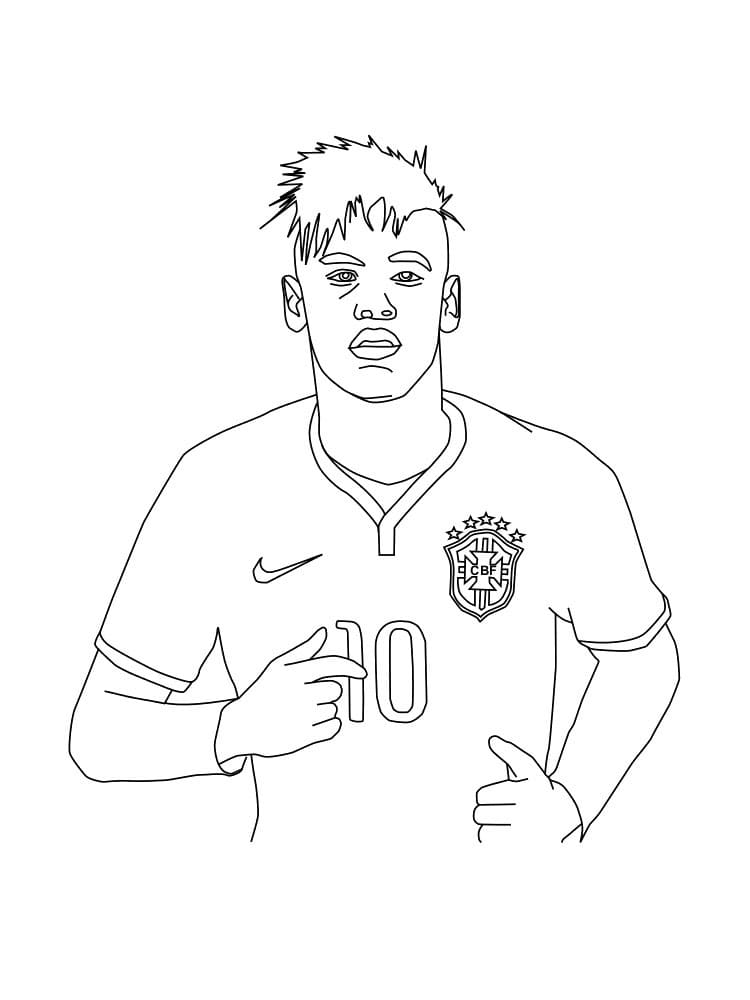 Neymar Psg coloring page
