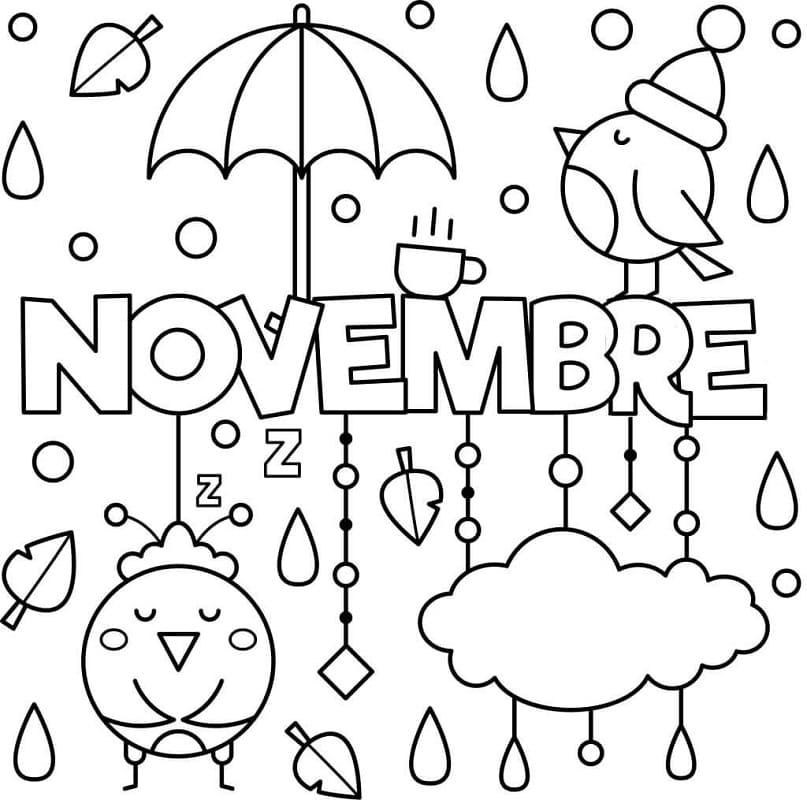 Novembre Gratuit Pour les Enfants coloring page