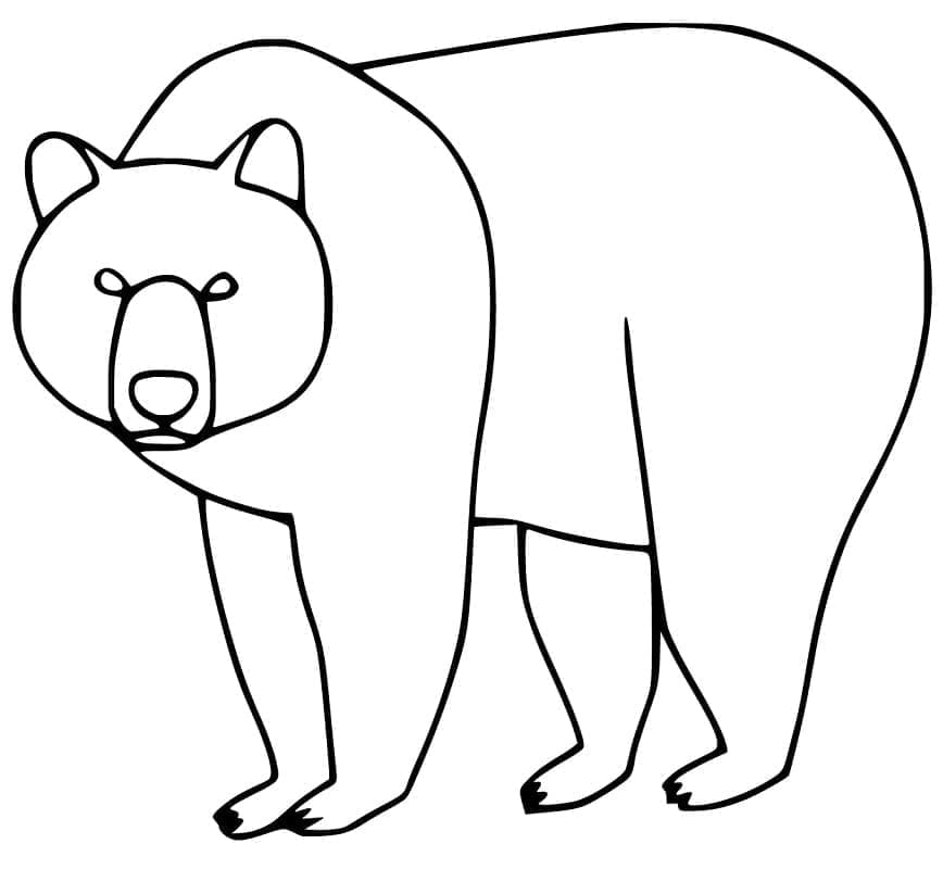 Ours Brun Facile coloring page