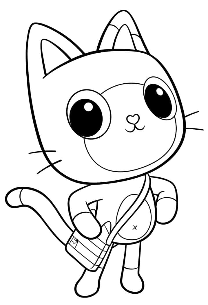 Pandy Paws Gabby Chat coloring page