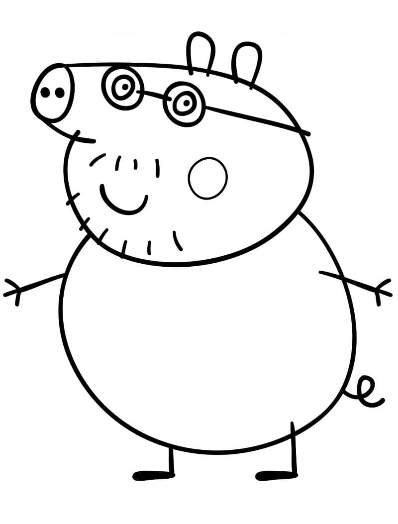 Papa Pig de Peppa Pig coloring page