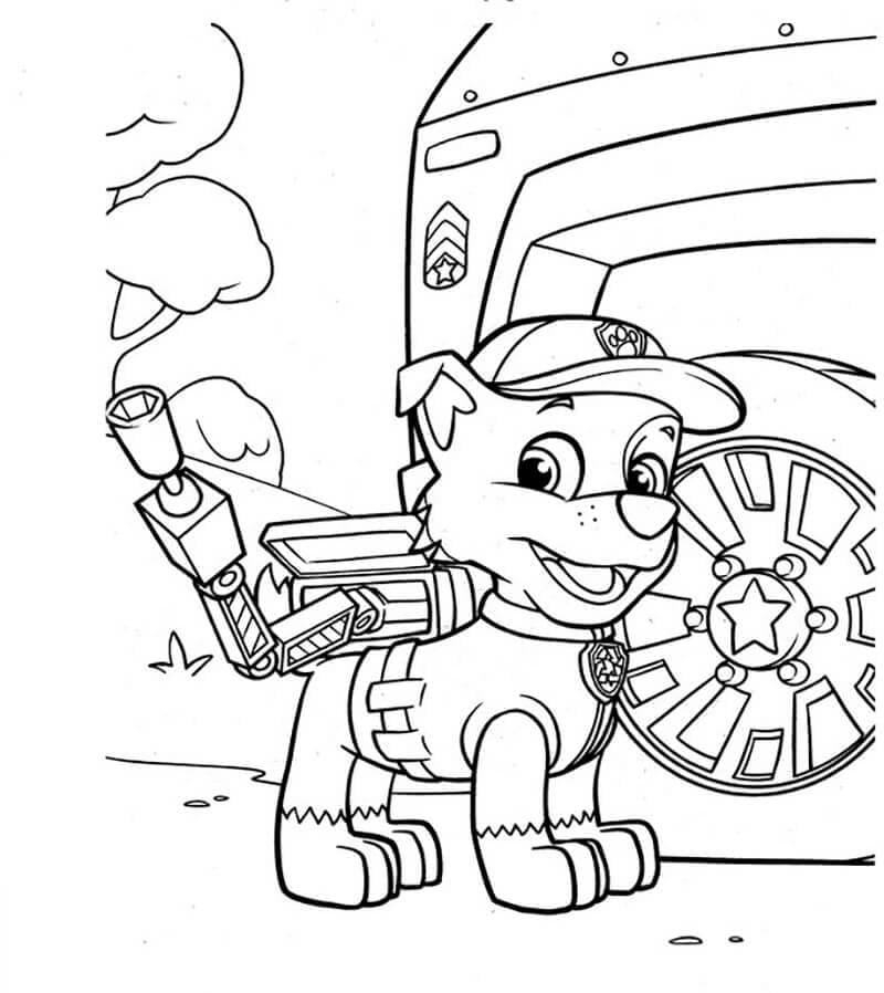 Pat Patrouille Rocky coloring page